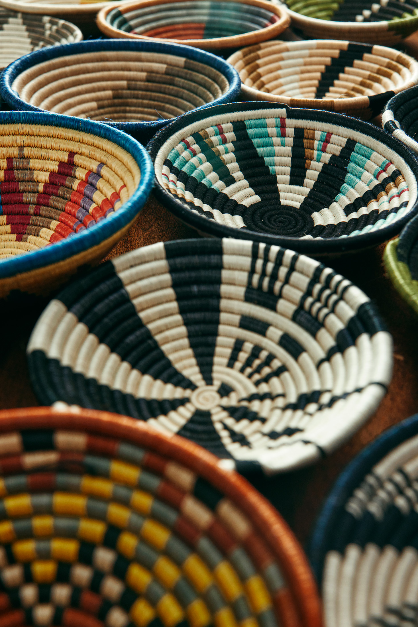 Photo taken by Michael David Wilson, a photographer based in Maine - Agaseke - woven bowl in vibrant colors | Black Owned Maine Portland