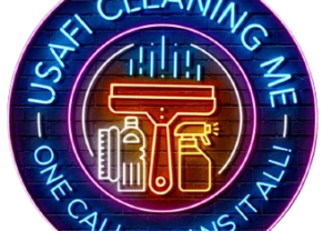 Logo for USAFI Clearning Maine - one call cleans it all! | Black Owned Maine Portland